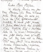 Letter from Eugenia Einzig to her escape-helper Josef Höfler, July 1945.