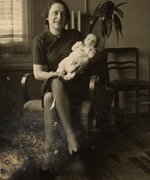 Lilli Michalski with her son Peter, born November 1940, in Breslau, 1941.