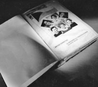 Scrap book with letters, photos, and reports for Nicholas Winton, compiled by W.M. Loewinsohn and other kindertransport helpers, late 1939.