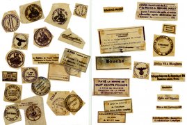 Fotografie: Von Oscar Rosowsky abgepauste Stempel, benutzt zur Vervielfältigung per Gelatinedruckverfahren, Le Chambon-sur-Lignon, um 1943