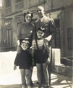 Die von Ülkümen gerettete Familie Turiel: Matilde und Daniel mit ihren Kindern Elliot (geb. 1938) und Bernard (1934–2018), um 1943