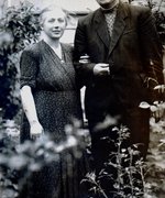 Július Dérer mit seiner Frau Emília, Modra 1946