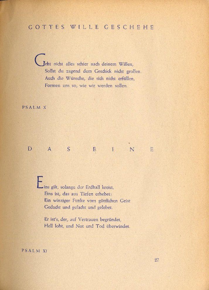 Fotografie: Psalmen von Erich Hopp, die er 1942 im Untergrund verfasst hat, veröffentlicht 1947 im Pontes-Verlag Berlin/Stuttgart