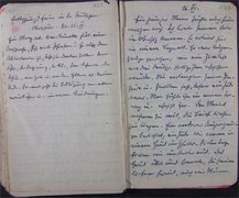 Fotografie: Tagebucheintrag von Wilm Hosenfeld, in dem er über die Ermordung von Jüdinnen und Juden berichtet, 16. Juni 1943