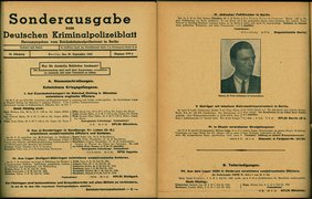 Police wanted notice for Cioma Schönhaus, published in a special edition of the “Deutsches Kriminalpolizeiblatt,” September 30, 1943.
