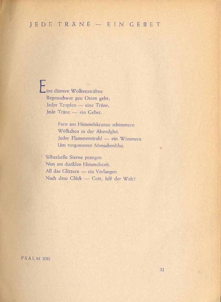 Fotografie: Psalmen von Erich Hopp, die er 1942 im Untergrund verfasst hat, veröffentlicht 1947 im Pontes-Verlag Berlin/Stuttgart