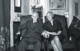 Bergljot Horne und Harry Maisey an dessen 80. Geburtstag, 1968