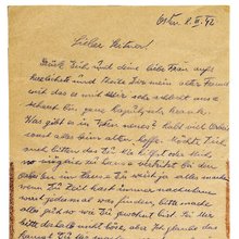 Letter written in the military prison