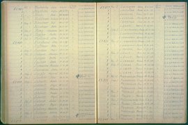 Auszug des Nummernbuches des KZ Helmbrechts, in dem Eva und Marta Löwidtová als Häftlinge vermerkt werden, 1945