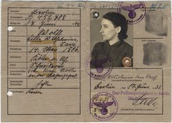 Lilli Wolff’s identity card, stamped with a “J” (for “Jew”), issued in Berlin, June 17, 1939.