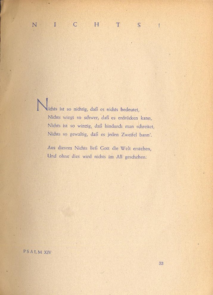 Fotografie: Psalmen von Erich Hopp, die er 1942 im Untergrund verfasst hat, veröffentlicht 1947 im Pontes-Verlag Berlin/Stuttgart