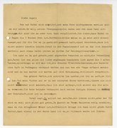 Fotografie: Brief von Agnes Wendland an ihre Tochter Angelika, in dem sie über ihre Haft berichtet, März 1945