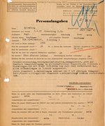 Personal details in an application for the Association of Victims of the Nuremberg Laws, October 15, 1946.
