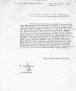 Affidavit by Ernst Ludwig Ehrlich on Josef Höfler’s help for his escape, 1952.