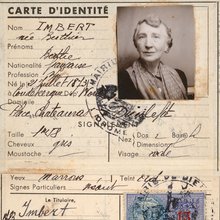 Von Jeanne Barnier gefälschter Ausweis