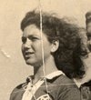 Miriam Fernbach beim Frauenhandballspiel der Hakoah, Juli 1947