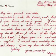 Brief von Edgar Brichta