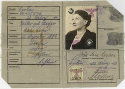 Fotografie: Käte Laskers Kennkarte mit aufgedrucktem „J“, 23. März 1939