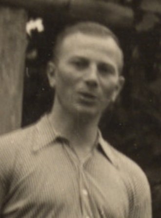 Jurek Rozenek shortly after his liberation, 1945.