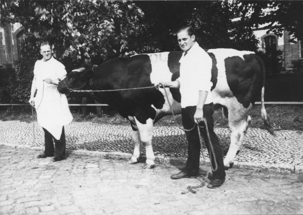 Fotografie: Henry Landes (links) mit seinem Bruder Heinz, Luckenwalde, 1940er-Jahre