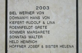 Memorial plaque for German Righteous Among the Nations, 2003.