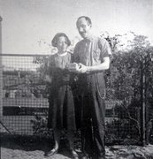 Edith Wolff and Jizchak Schwersenz in hiding, Spring 1943.
