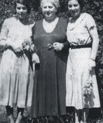 Ida Sachs mit ihren Töchtern Annie (links) und Käthe, Norwegen 1939