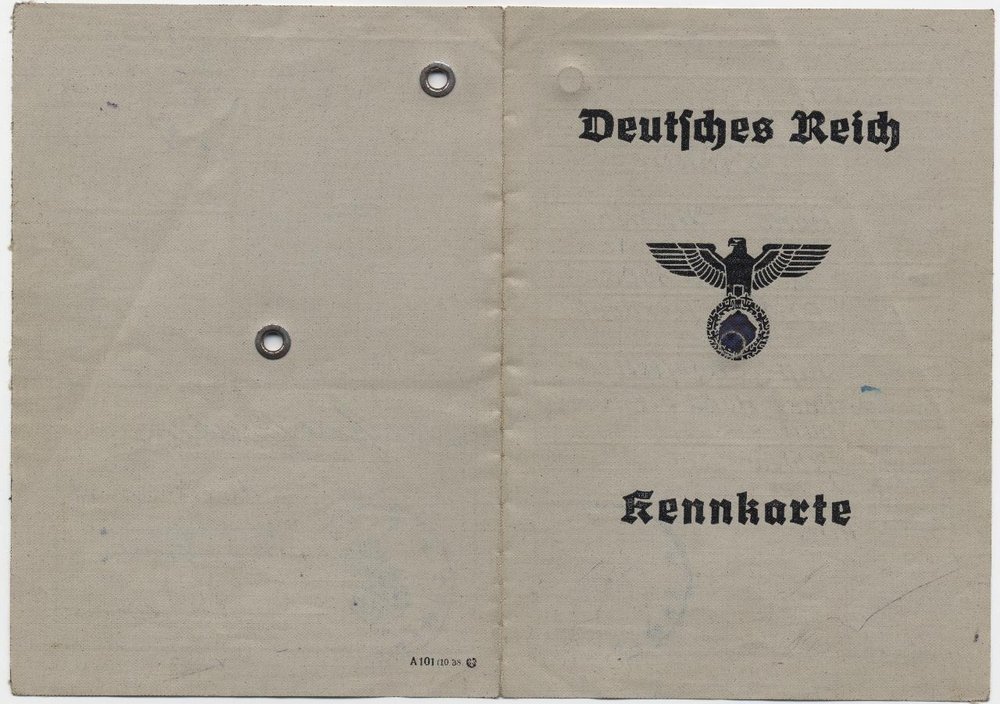 Fotografie: Kennkarte von Hans Winkler, Luckenwalde, 12. Mai 1943