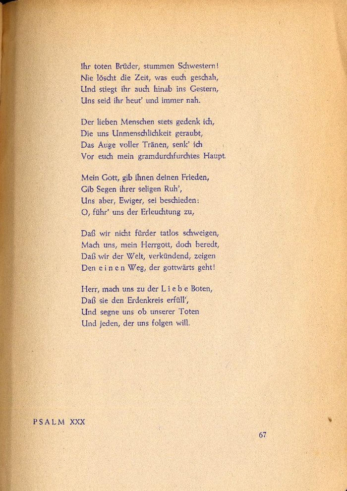 Fotografie: Psalmen von Erich Hopp, die er 1942 im Untergrund verfasst hat, veröffentlicht 1947 im Pontes-Verlag Berlin/Stuttgart