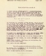 Fotografie: Flugblatt „Wir klären auf!“ der Widerstandsgruppe Gemeinschaft für Frieden und Aufbau, Luckenwalde, August 1944