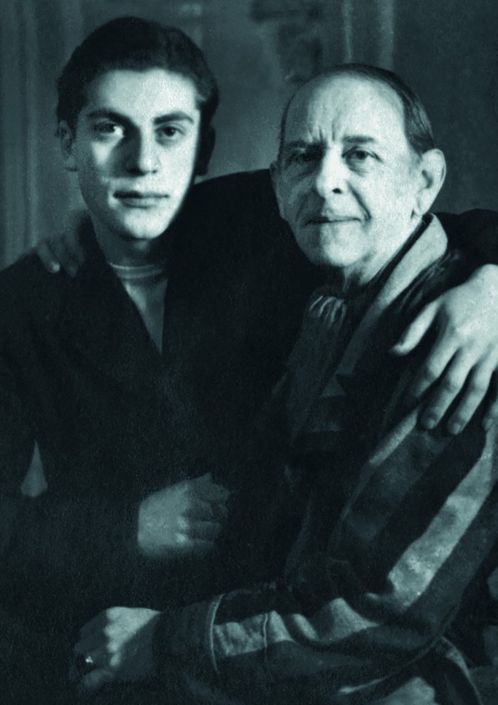 Fotografie: Eugen Herman mit seinem Stiefvater Julius Friede, Berlin 1942