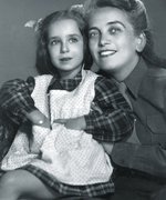 Dina Büchler with her relative Blanka Fürst, Zagreb, 1946.