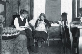 Rolf and Klara Syversen in their home, 1942.