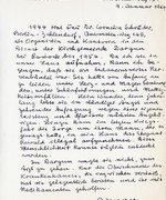 Schreiben von Pastor Johannes Rienau an Dr. Cornelia Schröder über ihre Verfolgung und die Versteckzeit in Dargun, Hamburg, 9. Januar 1966