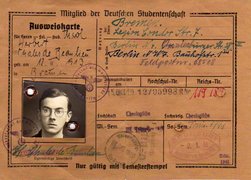 Fotografie: Studentenausweis von (Franz) Herbert Chales de Beaulieu, Sommersemester 1941