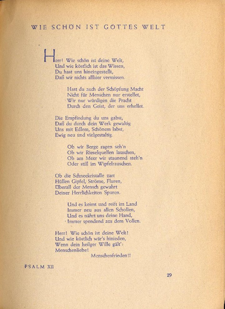 Fotografie: Psalmen von Erich Hopp, die er 1942 im Untergrund verfasst hat, veröffentlicht 1947 im Pontes-Verlag Berlin/Stuttgart