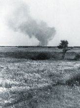 Treblinka extermination camp burning