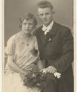 Das Brautpaar Arno Bach und Margarete Lorenz, 1926