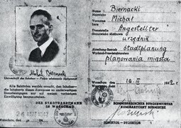 Fotografie: Gefälschter Personalausweis von Adolf Berman, ausgestellt auf den Namen Michał Biernacki, Warschau 1942