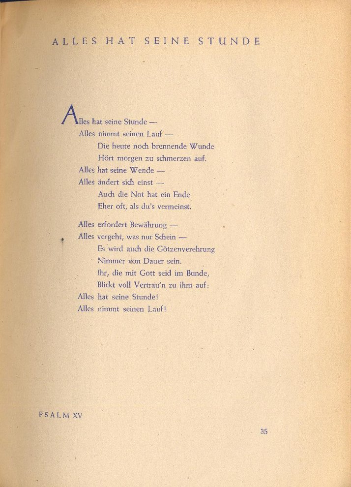 Fotografie: Psalmen von Erich Hopp, die er 1942 im Untergrund verfasst hat, veröffentlicht 1947 im Pontes-Verlag Berlin/Stuttgart