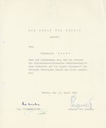 Fotografie: Ehrungsurkunde des West-Berliner Senats für Euphrosine Recke zur Auszeichnung als „Unbesungene Heldin“, 19. April 1960