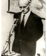 Adolf Berman als Zeuge im Prozess gegen Adolf Eichmann vor dem Bezirksgericht Jerusalem, 1967