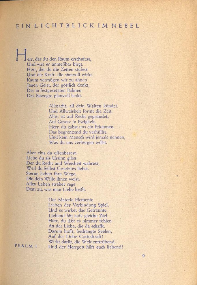 Fotografie: Psalmen von Erich Hopp, die er 1942 im Untergrund verfasst hat, veröffentlicht 1947 im Pontes-Verlag Berlin/Stuttgart