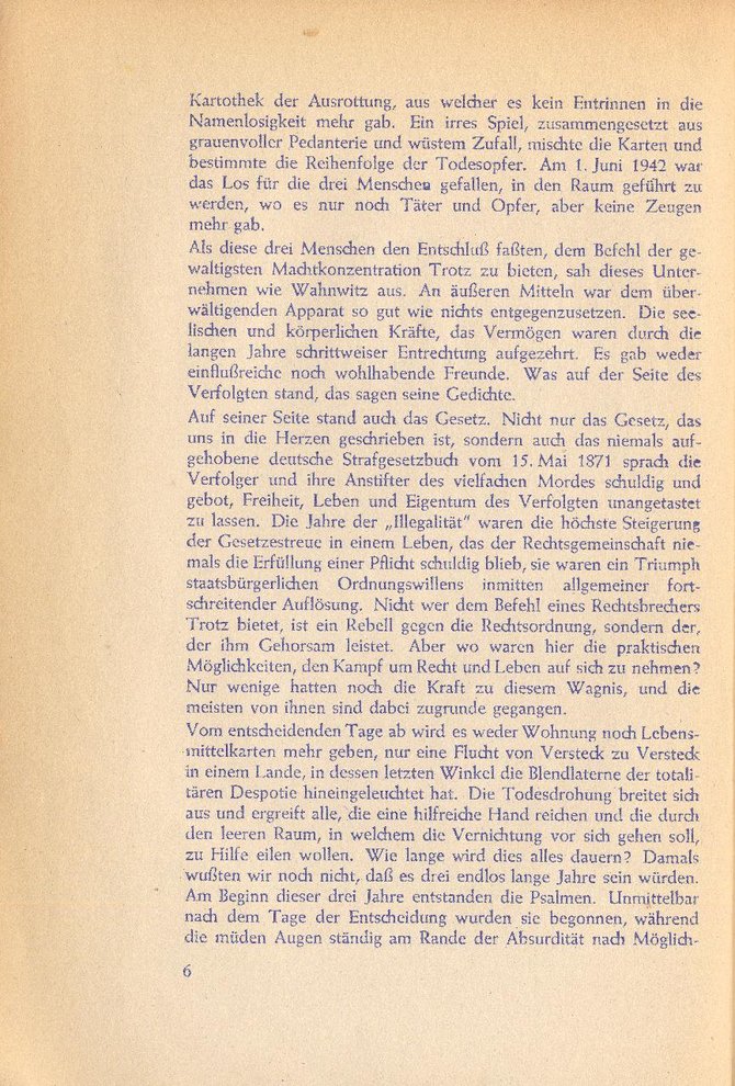 Fotografie: Psalmen von Erich Hopp, die er 1942 im Untergrund verfasst hat, veröffentlicht 1947 im Pontes-Verlag Berlin/Stuttgart