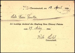 Postcard from “Käte Licht,” written by Alice Licht to Emmy Trostler, dated April 18, 1944.