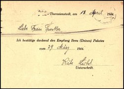 Fotografie: Postkarte von „Käte Licht“, geschrieben von Alice Licht an Emmy Trostler, 18. April 1944