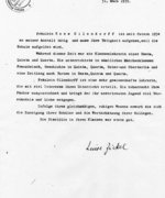Letter certifying Rose Ollendorff’s teaching activities, written by Luise Zickel, head of a Jewish school, March 31, 1939.