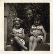 Vesna Domany (right) with her rescuer Ruža Fuchs and Fuchs’s daughter Silva, Zagreb, 1943/44.
