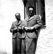 Vojtech Kolenka (left) and Pavel Spitzer, Poprad, 1940.