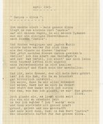 Poem “Zurück – Glück” (Return – Happiness) written by Alice Licht for Otto Weidt, April 1945.